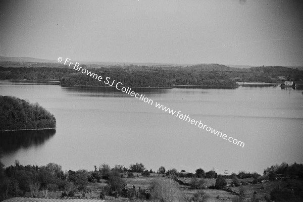 LOUGH KEY FROM ROCK OF DOON LOOKING TOWARDS ROCKINGHAM SOUTH EAST  13.5CM